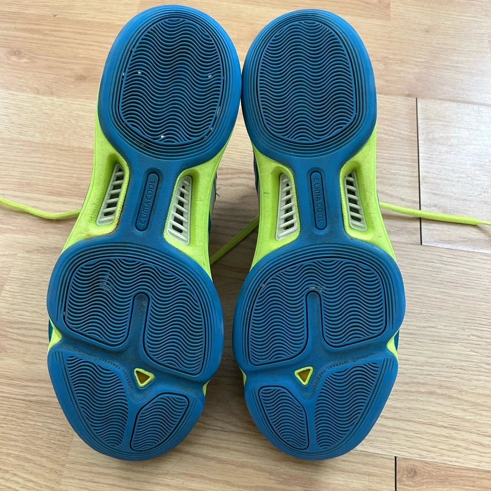 Adidas Electric Blue Sneakers with Lime Highlights